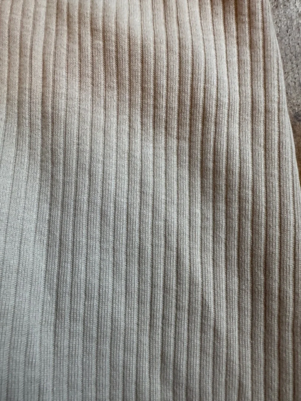 H&M Cream Ribbed Leggings 12 months cotton spring unisex neutral